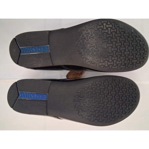 Birkenstock Saunders black patent leather flats oxfords lace up shoes Sz W 5-5.5 - Picture 9 of 15